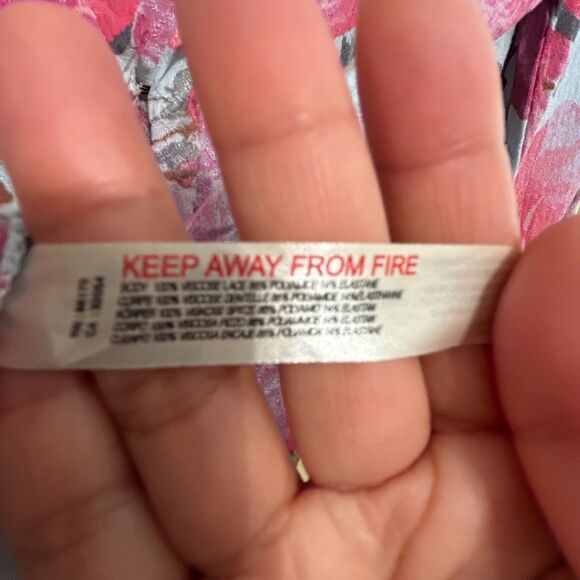 Intimately Free People Everything's Rosy Bodysuit Womens Small Pink Floral Boho - Picture 8 of 8